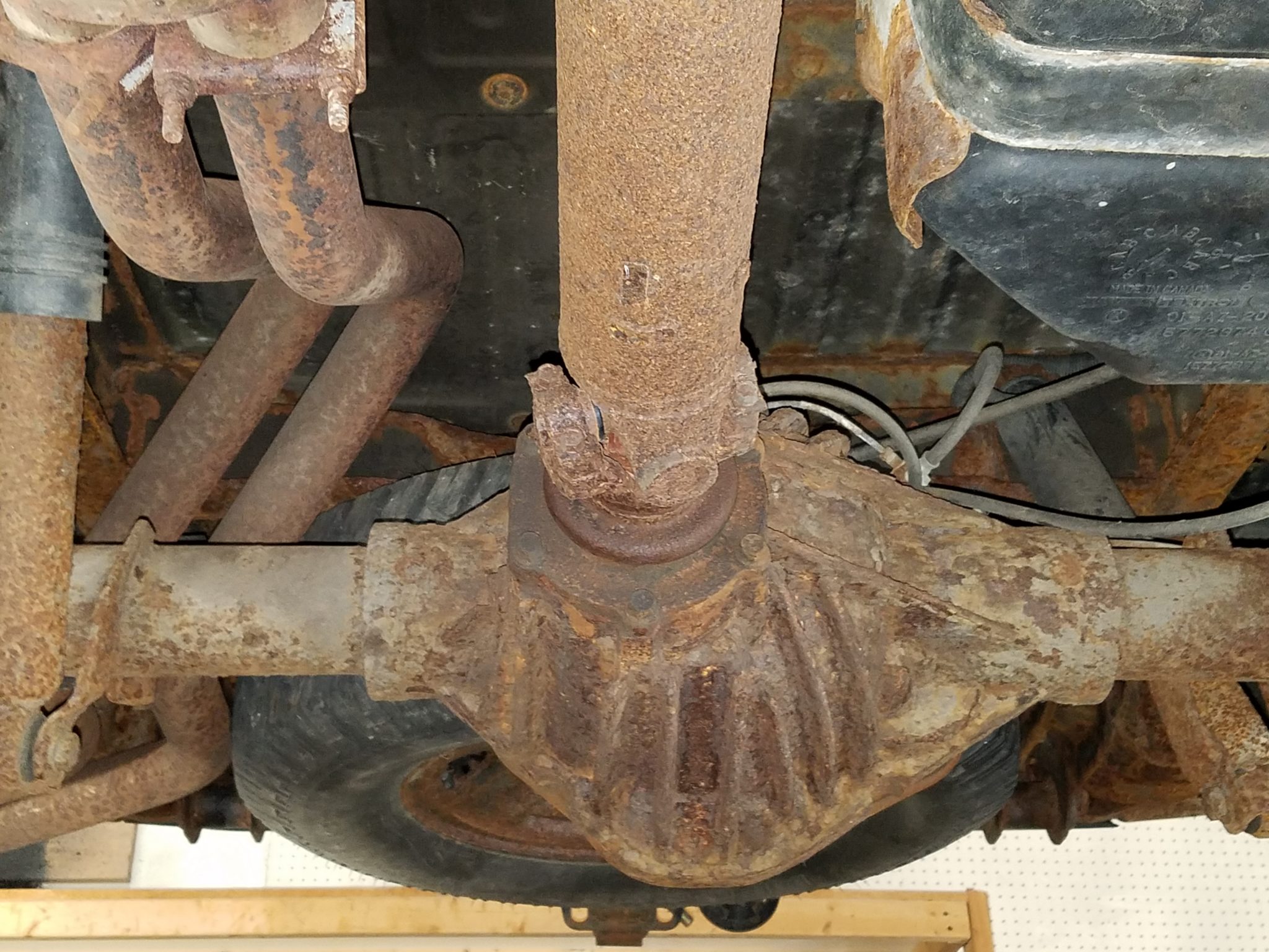Rust damage on vehicle underside in Northern Virginia