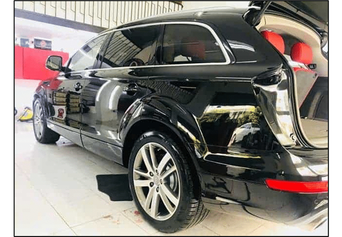 APS indoor detailing bay with controlled lighting