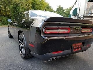 Finished black car after professional detailing in Fairfax Virginia