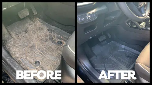 Vehicle protection Fairfax VA interior detailing before and after
