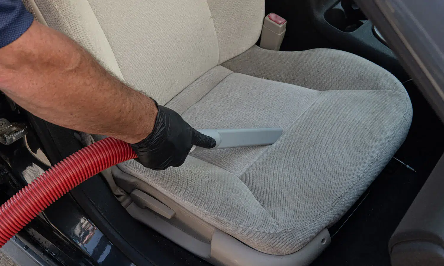 Interior detailing on a truck in Fairfax Virginia
