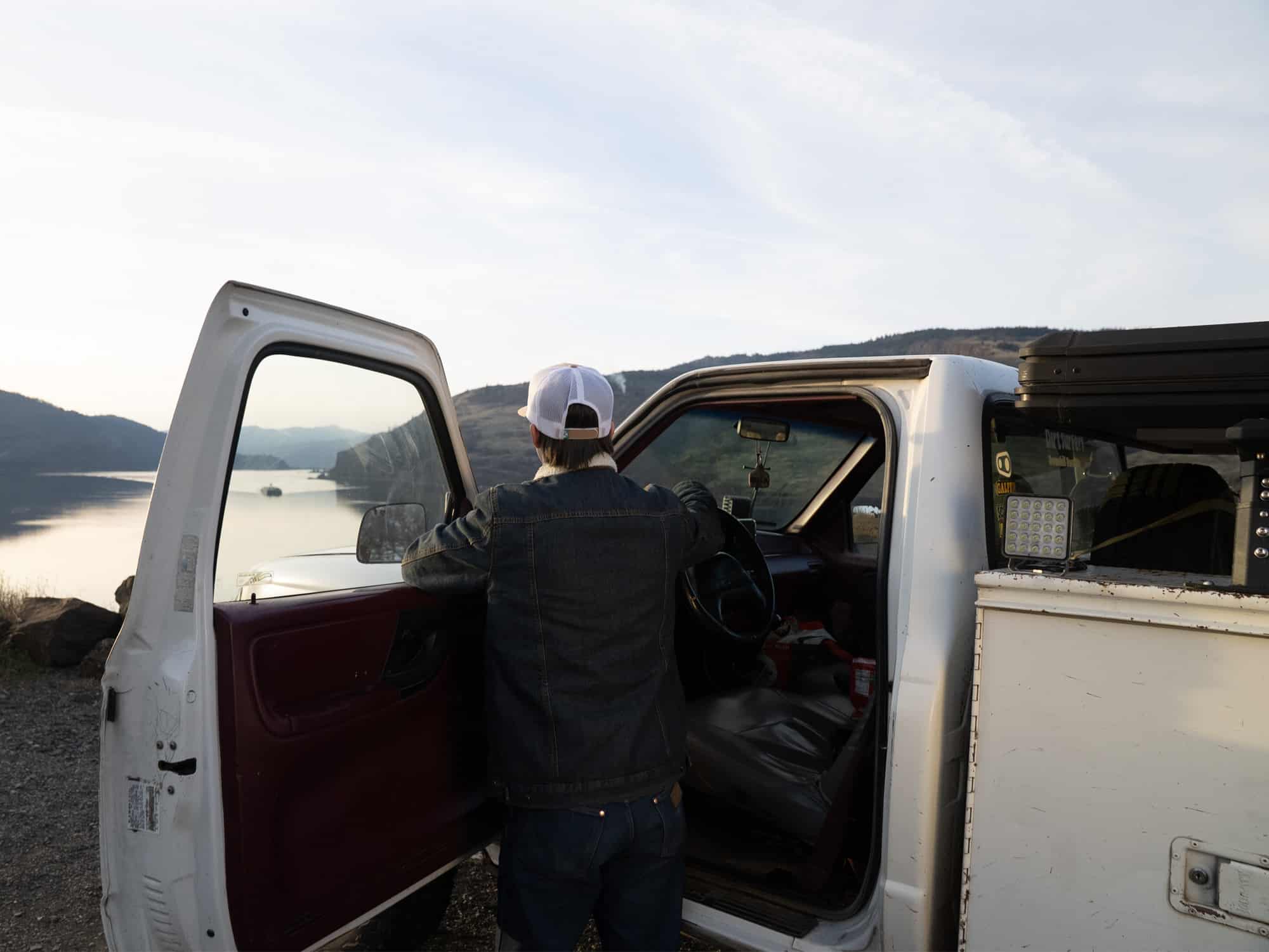 Work truck with tonneau cover installed for secure cargo protection in Fairfax Virginia