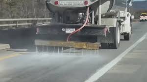 Virginia road pre-treatment with brine before winter weather