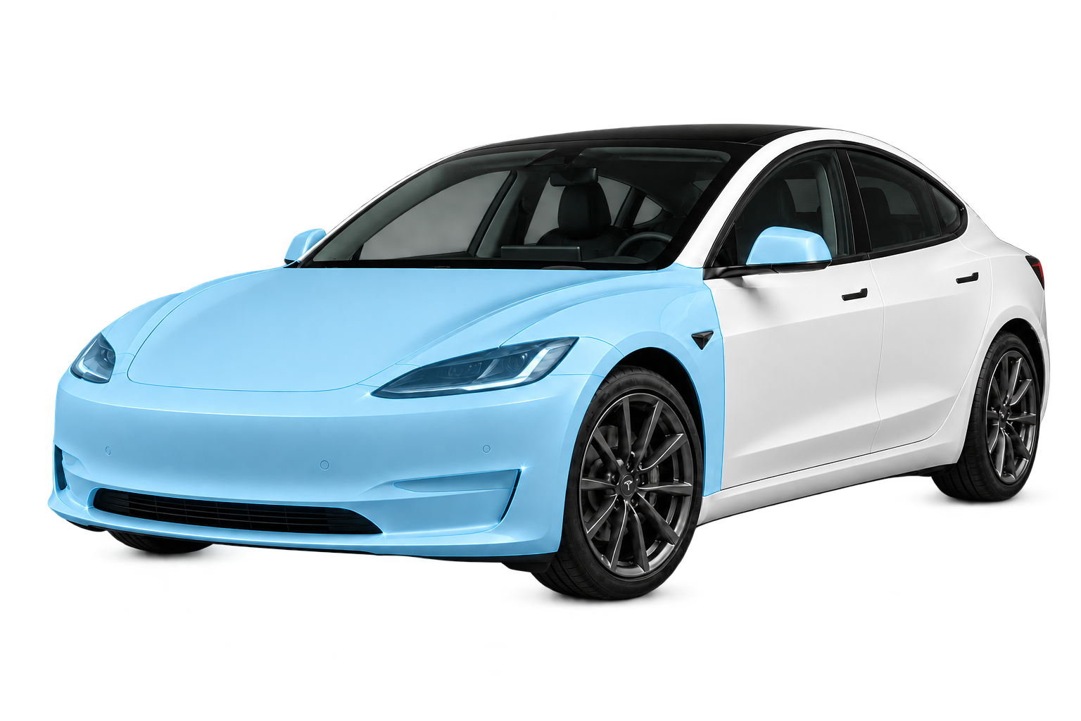 Extreme Front End PPF coverage showing the front bumper, full hood, full front fenders, mirror caps and headlights
